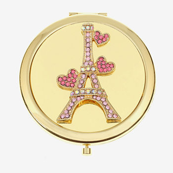 Monet Jewelry Pink Eiffel Tower Compact Mirror