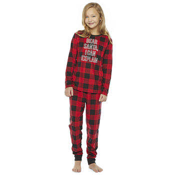 North Pole Trading Co. Buffalo Plaid Little & Big Unisex 2-pc. Christmas Pajama Set