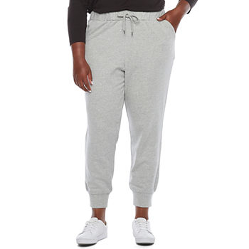 Juicy By Juicy Couture French Terry Womens Mid Rise Cuffed Sweatpant-Plus
