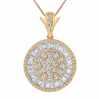 2 CT. T.W. Certified Diamond 14K Yellow Gold Pendant Necklace