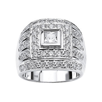 DiamonArt® Mens 3 CT. T.W. White Cubic Zirconia Sterling Silver Fashion Ring