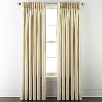 JCPenney Home Supreme Thermal Energy Saving Light-Filtering Pinch Pleat Single Curtain Panel
