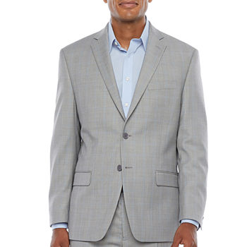Collection By Michael Strahan Mens Plaid Stretch Fabric Classic Fit Suit Jacket