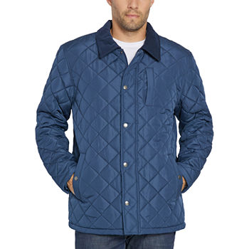 IZOD Mens Wind Resistant Midweight Quilted Jacket