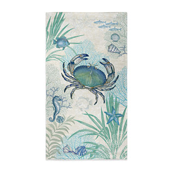 Laural Home Blue Crab Beach Towel