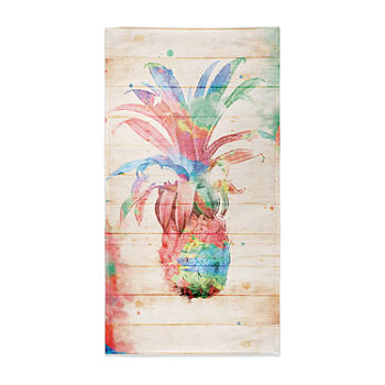 Laural Home Colorful Pineapple Beach Towel
