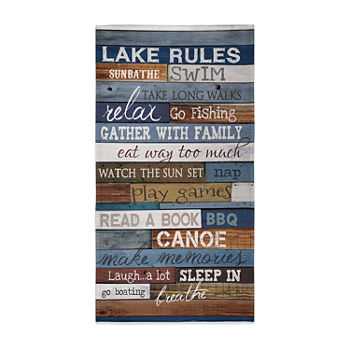 Laural Home Lake Rules Beach Towel