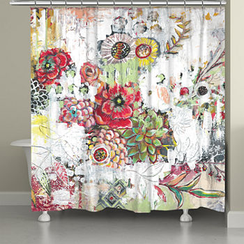 Laural Home Abstract Bouquet Shower Curtain