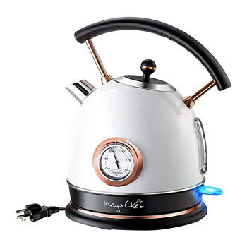 MegaChef 1.8 Liter Half Circle Electric Tea Kettle with Thermostat