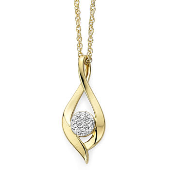 Diamond Blossom 1/10 CT. T.W. Diamond Cluster Infinity Pendant Necklace