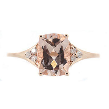 LIMITED QUANTITIES! Womens 1/10 CT. T.W. Genuine Pink Morganite 14K Rose Gold Cocktail Ring