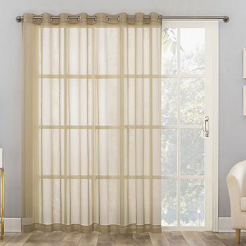 No 918 Emily Patio Light-Filtering Grommet Top Single Patio Door Curtain