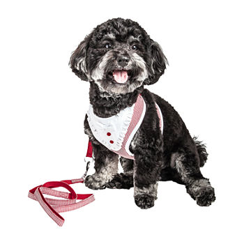 Pet Life Luxe 'Spawling' 2-In-1 Mesh Reversed Adjustable-Leash W/ Fashion Bowtie Dog Harness