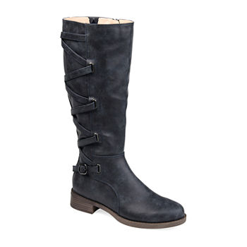 Journee Collection Womens Carly Riding Boots Stacked Heel