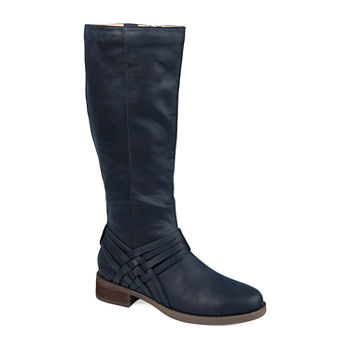 Journee Collection Womens Meg Wide Calf Stacked Heel Over the Knee Boots