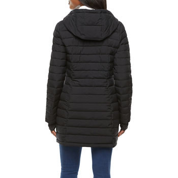 St. John's Bay Hooded Water Resistant Midweight Puffer Jacket