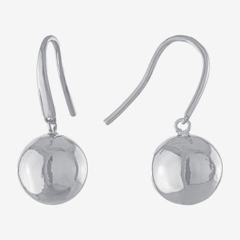 Silver Reflections Pure Silver Over Brass Drop Earrings