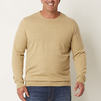 St. John's Bay Mens Big and Tall Crew Neck Long Sleeve Pullover Sweater