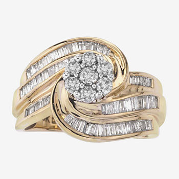 1 CT. T.W. Genuine Diamond 10K Gold Swirl Ring