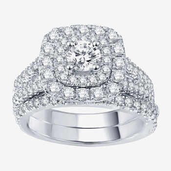 Modern Bride® Signature 2 CT. T.W. Certified Diamond Bridal Set