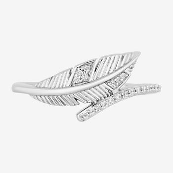 Enchanted Disney Fine Jewelry Womens 1/10 CT. T.W. Genuine Diamond Sterling Silver Pocahontas Cocktail Ring