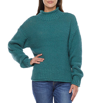 a.n.a Tall Womens Mock Neck Long Sleeve Pullover Sweater