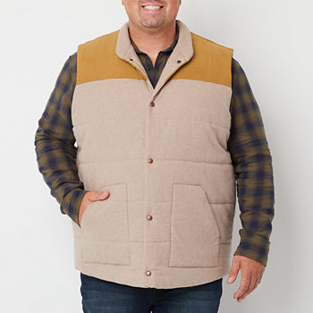 Mutual Weave Big and Tall Mens Flannel Puffer Vest
