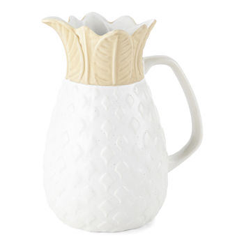 Outdoor Oasis Figural Pineapple Stoneware Serving Pitcher