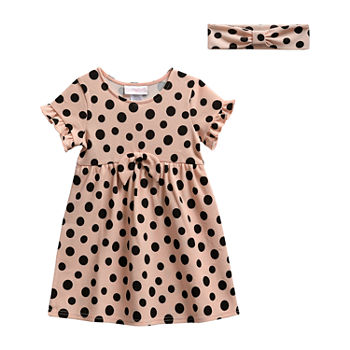 Sweetheart Rose Toddler Girls Short Sleeve A-Line Dress