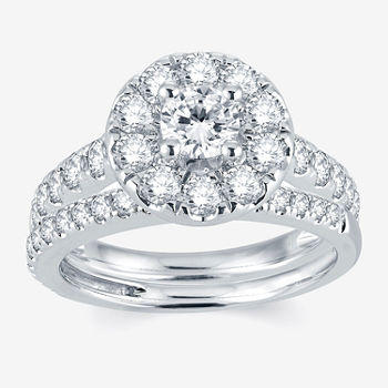 Modern Bride® Signature 2 CT. T.W. Diamond 14K White Gold Engagement Ring