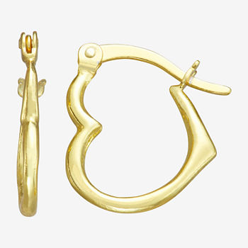 14K Gold Over Silver 15mm Hoop Earrings