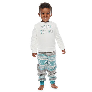 North Pole Trading Co. Nordic Fairisle Toddler Boys 2-pc. Christmas Pajama Set