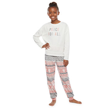 North Pole Trading Co. Nordic Fairisle Little & Big Girls 2-pc. Christmas Pajama Set