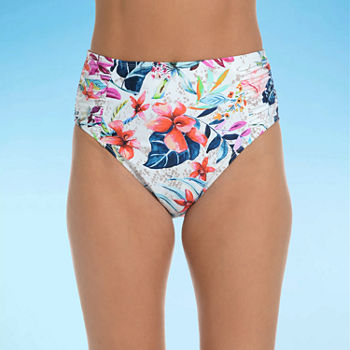 Mynah Womens Floral High Waist Bikini Swimsuit Bottom