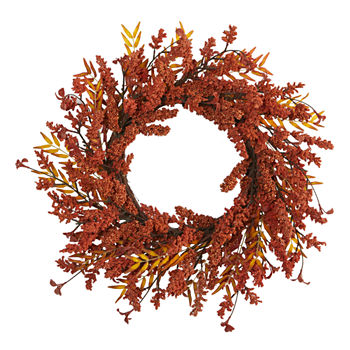 Nearly Natural Harvest Berry Wreath