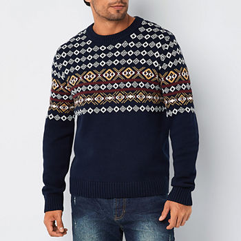 Frye and Co. Mens Crew Neck Long Sleeve Pullover Sweater