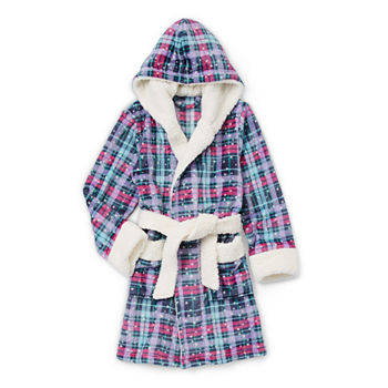 Thereabouts Plush Little & Big Girls Knee Length Long Sleeve Robe