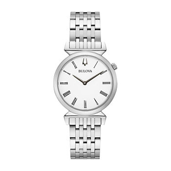 Bulova Regatta Womens Silver Tone Stainless Steel Bracelet Watch 96l275