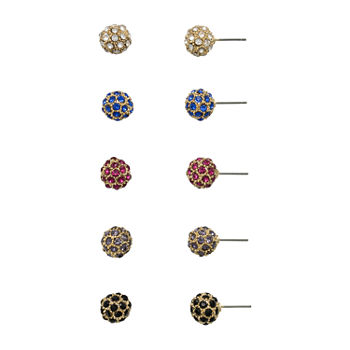 Mixit 5 Pair Knot Earring Set