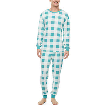 North Pole Trading Co. Nordic Buffalo Mens Long Sleeve 2-pc. Pant Pajama Set