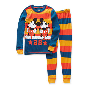 Disney Collection Little & Big Boys 2-pc. Mickey Mouse Pant Pajama Set