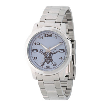 Disney Mens Silver Tone Stainless Steel Bracelet Watch Wds000374