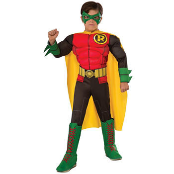 Dc Comics Deluxe Robin  Boys Costume (4-7)