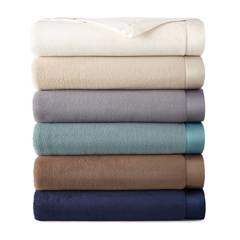 Home Expressions Micro Fleece Satin Trim Blanket