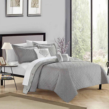Chic Home Zoe Embroidered Quilt Set