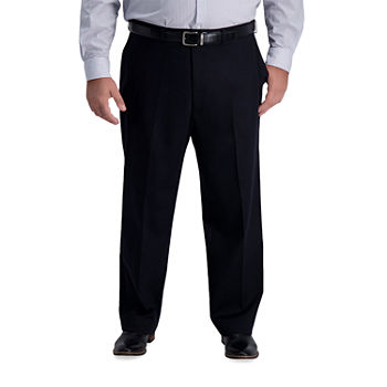 Haggar® Mens Iron Free Big and Tall Classic Fit Flat Front Khaki Pant