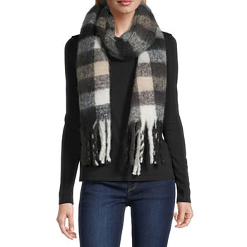 a.n.a Fringe Xl Plaid Oblong Cold Weather Scarf