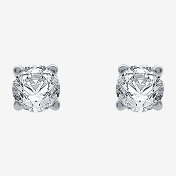 Deluxe Collection 1/4 CT. T.W. Genuine White Diamond 14K White Gold 3.2mm Stud Earrings