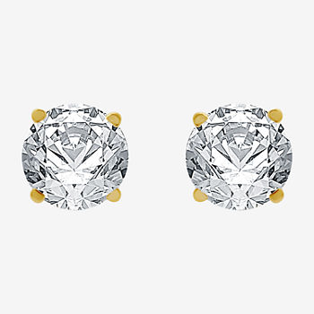 Classic Collection 1 CT. T.W. Genuine White Diamond 10K Gold 5.2mm Stud Earrings