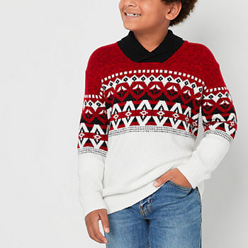 Thereabouts Family Matching Boys Long Sleeve Pullover Sweater